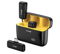 Microphone Cravate Sans Fil Réduction de Bruit Connecteur USB-C LinQNoir