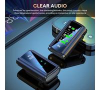 Microphone cravate sans fil stéréo à double réduction de bruit avec étui de chargement pour caméra, smartphone et streaming en direct