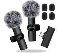 Microphone Cravate Sans Fil Usb-C Pour Iphone 15 Series/Android/Type-C Smartphone Ordinateur Portable, Microphone Sans Fil Pour Enregistrement Vidéo, Mini Microphone, Diffusion En Direct, Tiktok