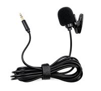 Microphone cravate stéréo filaire mini avec prise jack 3,5 mm, compatible avec carte son, appareil photo, PC et ordinateur de bureau.