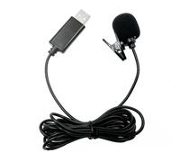 Microphone cravate USB omnidirectionnel filaire à pince, mains libres, Plug & Play, pour ordinateur portable, 2 m