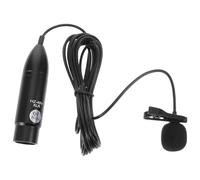 Microphone Cravate Xlr à Trois Broches 48 V Noir, Modèle Professionnel | Interface Mini Xlr, Métal, Léger et Prêt à L’emploi, pour Diffusions en Direct et Discours