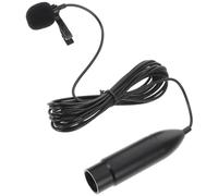 Microphone Cravate Xlr à Trois Broches Noir, Condensateur, Cardioïde | Interface 48 V, Conception Légère, Métal et Mousse Plastique, pour Discours et Enregistrements