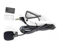 Microphone d'autoradio avec prise jack 3,5 mm, microphone spécial autoradios, microphone externe pour Sony JVC, Kenwood, Jensen, Alpine, avec pince en U et autocollant, Plug and Play, câble de 2 m