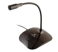 Microphone de bureau omnidirectionnel NGS MS115 - Ajustable - Bouton de sourdine - Câble de 1,50 m