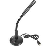 Microphone de Bureau USB avec Son Omnidirectionnel et Réduction de Bruit LinQ Noir