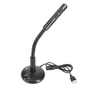 Microphone de Bureau USB avec Son Omnidirectionnel et Réduction de Bruit LinQ Noir