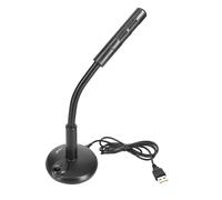 Microphone de Bureau USB avec Son Omnidirectionnel et Réduction de Bruit LinQ Noir