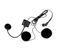 Microphone de casque de moto - Casque de communication étanche pour casque de vélo - Microphone intercom avec construction ABS - Outil audio à 10 broches pour adolescents, hommes, adultes - Pour vélo