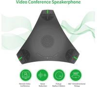 Microphone de conférence à haut-parleur USB Microphone d'ordinateur omnidirectionnel Prise de voix à 360�� avec touche Mute pour Skype/Vidéoconférence/Cours en ligne/Streaming en direct/Jeux/Chattre a