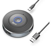 Microphone De Conférence Avec Adaptateur Usb 5 En 1,Micro À Condensateur D'Ordinateur Omnidirectionnel 360,Micro De Table Zoom Pour Pc,Mac,Lp.2109.