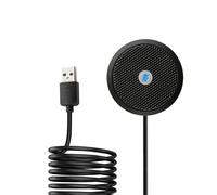 Microphone de conférence professionnel Yuanj2021 : captation audio omnidirectionnelle à 360 avec réduction de bruit intégrée, boîtier