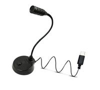 Microphone de conférence USB/3,5 mm/type C, design anti-bruit, silence mécanique instantané, prise non directionnelle, microphone USB Plug and Play