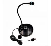 Microphone de conférence USB à volume réglable col de cygne | Construction ABS, col de cygne flexible pour une voix claire, interrupteur de contrôle du volume, pour webinaires