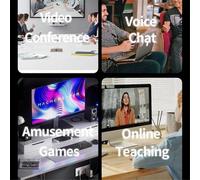 Microphone de conférence USB Bluetooth à capture vocale 360° pour visioconférences, cours en ligne et en direct