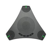 Microphone de conférence USB omnidirectionnel à 360° avec touche silencieuse, qualité sonore haute fidélité, réduction intelligente du bruit, Plug and Play pour vidéo, cours en ligne, streaming en