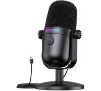 Microphone de jeu à condensateur USB - LA RURALE - Suppression du bruit - Bouton muet - Design ultra compact