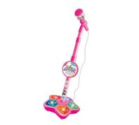 Microphone de jeu de rôle pour enfant avec support, LED colorée pour les spectacles de scène et les jeux interactifs, fête de chant LED, machine de karaoké s'allume