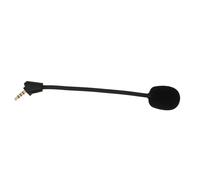 Microphone de jeu détachable, prise jack 3,5 mm plaquée or, compatible avec les casques HyperX Cloud, bonnette antibruit en mousse, perche flexible
