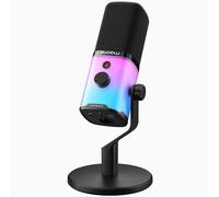 Microphone de jeu dynamique PD100X, USB, XLR, logiciel EQ, RVB, muet, prise téléphonique de sauna, micro pour joueur, streaming, podcast, PC PS5/4 (PD100X RVB)