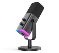 Microphone de jeu FIFINE XLR/USB, micro dynamique de streaming en studio, microphone de bureau pour ordinateur pour podcast, voix off, enregistrement, avec RGB, mute, prise casque de surveillance