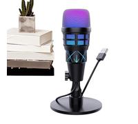 Microphone de jeu - Microphone à condensateur Podcast | Accessoires de casque USB pour podcasting de musique Écouteurs d'enregistrement en streaming