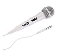 Micro de Karaoké Filaire RockJam Microphone Unidirectionnel Dynamique avec cordon de 3 mètres - Blanc