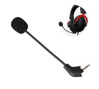 Microphone de Rechange 3.5 mm Prise Compatible avec Kingston Hyperx Cloud Alpha Cloud/Hyper X Cloud 2/Hyperx Cloud 3/Cloud Core/Cloud Pro/Cloud X Microphone Antibruit pour Jeux Vidéo, Noir