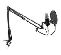 Microphone de studio Vonyx CMS400 argenté - Condensateur avec bras réglable et filtre anti-pop