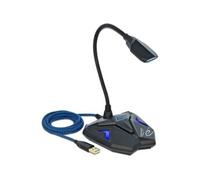 DeLock Microphone de jeu USB 66330 avec col de cygne et bouton silencieux