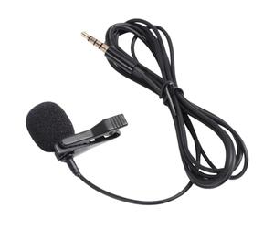 Microphone de Téléphone à Pince Cravate Noir, Voix Claire