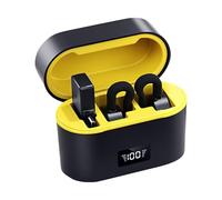 Microphone de téléphone - Microphone sans fil avec étui de charge, accessoires audio électroniques Plug-Play pour Vlog, streaming, entretiens, reporting de rue, enregistrement vidéo