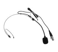 Microphone de Tête Filaire Noir à Haute Sensibilité, pour Voix | Arceau Réglable, Crochet Auriculaire Unique et Bras Flexible, Connecteur Xlr Quatre Broches, Métal Plastique