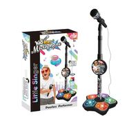 Microphone Debout Pour Filles - Jouet De Chant Réglable En Rose, Équipement De Jeux De Musique Pour Les Fêtes, Instrument Audio De Scène Pour Avec Contrôle Des Effets Sonoriques