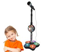 Microphone debout pour - Jouet chantant réglable - Haut-parleur de musique pour fille avec lumières - Echo amusant - Pour le son de la star de la , le concert de divertissement sur