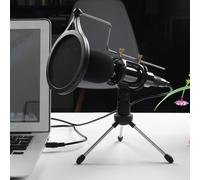 Microphone d'enregistrement à condensateur Ultra-large, 3.5mm, Kit de support de Microphone pour Studio, enregistrement Audio en ligne