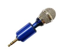 Microphone d'enregistrement vidéo Mini condensateur Enregistrement Interview Vlog Mic pour appareil photo reflex Bleu