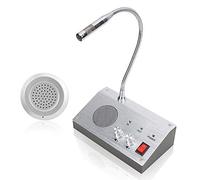 Microphone d'interphone, Interphone Bidirectionnel sans Bruit Interphone de Comptoir de Fenêtre Orateur de Fenêtre Banque/Bureau/Magasin/Vitrine Compteur Microphone Haut-Parleur Talkie-walkie(EU)