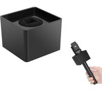 Microphone D'Interview Drapeau Station Carré Non Logo Pour Interview Adaptateur Portable De Micro Main Compatible Avec Dji Mic, Dji Mic 2, Rode Wireless Go Ii, Wireless Me/Pro