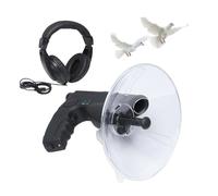Microphone Directionnel, Appareil d'Écoute Longue Distance, Parabolique Monoculaire 8X, Distance D'Écoute des Oiseaux 8-200 m, pour l'Observation des Oiseaux Observant