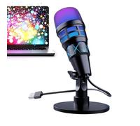 Microphone d'ordinateur USB - Microphone de jeu | Casque | Fixation à condensateur | Accessoires pour écouteurs pour studio d'enregistrement, musique, podcast, streaming, maison, bureau, réunion