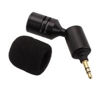 Microphone dynamique compact pliable de 3,5 mm pour vlogging, zoom, réunions, enseignement en ligne, audio clair, noir (3 pôles)