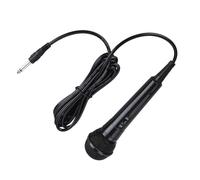 Microphone Dynamique Filaire Voix Claire pour Le Chant karaoké, Microphone Portable avec Adaptateur Anti-Fissuration et Filtre Anti-Bruit du Vent (Black)