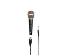 Hama Microphone dynamique DM 60 – cardioïde, boîtier métal, câble 3 m – Noir