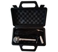 TronicXL Prime Microphone Dynamique pour la Connexion Audio argent chant rap studio présentateur Dynamic Mic Mikro avec 5m Câble XLR de 6.35 mm 3,5mm valise