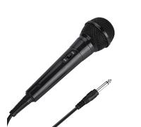 Microphone Dynamique Portable Filaire, Voix Claire pour karaoké, avec Filtre Anti-Bruit du Vent, Adaptateur Rotatif à 180 Degrés, pour Chanteurs (Black)
