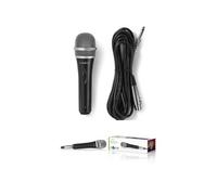 Microphone dynamique PRO filaire Cardioïde Karaoké Câble détachable 5.00 m 50 Hz - 15 kHz 600 Ohm -72 dB Bouton marche/arrêt intégré