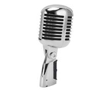 Microphone Dynamique Réglable avec Structure Robuste et Positionnement Flexible pour Les Performances Musicales, 1 Pièce (Gris Bronze) (Silver)