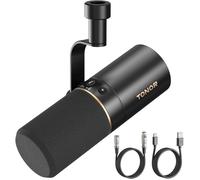 Microphone dynamique USB/XLR noir - TONOR - TD510 - Bouton muet - Prise casque 3,5 mm - Contrôle du volume