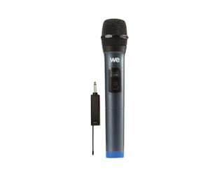 Microphone dynamique WE omnidirectionel sans-fil, avec écran, récepteur rechargeable jack 6.35mm BLEU